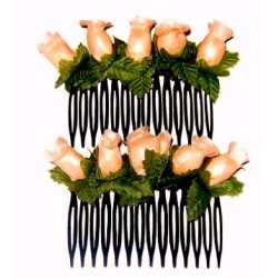 Peach Flower Comb Set