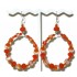 Large Orange Hoop Earrings