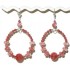 Pink Cherry Quartz Hoop Earrings