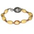 Beige Brown and Metallic Men's Bracelet