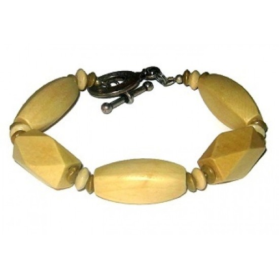 Khaki and Beige Men's Bracelet