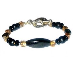 Black, Brown, Dark Gray and Beige Men's Bracelet