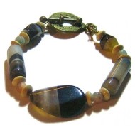 Botswana, Wood and Jade Men's Bracelet