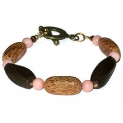 Brown and Salmon Men's Bracelet