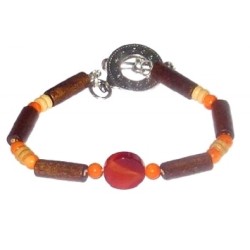 Brown, Orange and Tan Men's Bracelet
