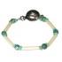 Off White, Forest Green and Aqua Men's Bracelet