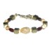 Brown, Cream, Beige and Metallic Men's Bracelet