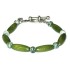 Olive Green, White and Forrest Green Wood and Agate Men's Bracelet