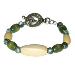 Olive Green and Beige Men's Bracelet