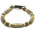 Olive Green, Beige, and Metallic Men's Bracelet