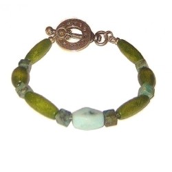 Olive and Mint Green Men's Bracelet