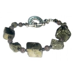 Silvertone and Gray Metallic Men's Bracelet