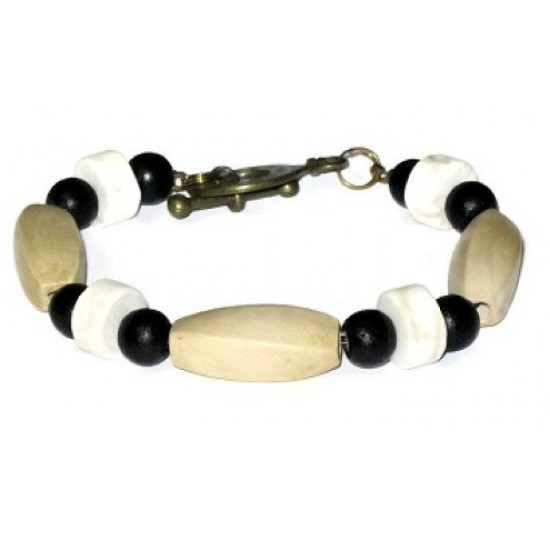  White, Black and Beige Men's Bracelet