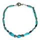 Black, Turquoise, and Metallic Men's Necklace