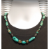 Black, Turquoise, and Metallic Men's Necklace