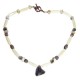 Off-White Men's Necklace with Botswana Agate 