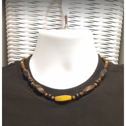 Brown, Black and Beige Men's Necklace