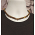 Brown, Beige, Gray and Golden Metallic Men's Beaded Necklace