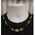 Celery Green, Black, and Beige Men's Necklace