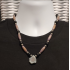  Men's Grey, Black and Greyish Purple Beaded Necklace