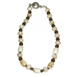 Off White, Beige and Khaki Men's Beaded Necklaces