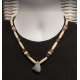 Off-White Men's Necklace with Botswana Agate 