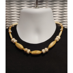 Off-White and Beige Men's Necklace 