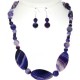 Purple Sardonyx Necklace and Earring Set
