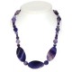 Purple Sardonyx Necklace and Earring Set