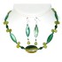 Green and Yellow Necklace and Earring Set 