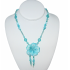 Aqua Blossom Necklace with Flower Pendant 