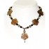 Beige and Brown Flower Necklace