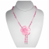 Pink Blossom Necklace with Mother-of-Pearl Flower Pendant