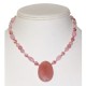 Pink Necklace with Rose Quartz Pendant