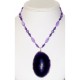 Purple Necklace with Agate Pendant