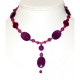 Purple, Fuchsia and Pink Necklace with Drop Pendant