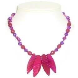 Fuchsia Leaf Necklace