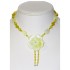 Yellow Necklace with Mother-of-Pearl Flower Pendant