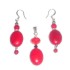 Deep Red Coral Pendant Set