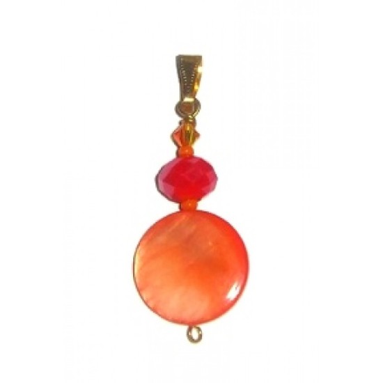 Orange and Red Orange Pendant