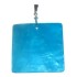 Turquoise Square Capiz Pendant with Bicone Swarovski Crystal 