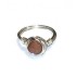 Cappuccino Beige Jade Wire Wrapped Ring