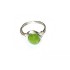 Lime Green Jade Wire-Wrapped Ring