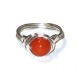 Orange Jade Wire-Wrapped Ring