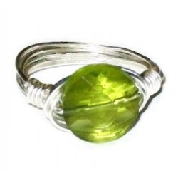 Peridot Wire-Wrapped Ring