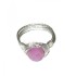 Pink Faceted Jade Wire-Wrapped Ring