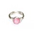 Strawberry Pink Jade Wire-Wrapped Ring