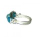 Turquoise Trio Wire Wrapped Ring